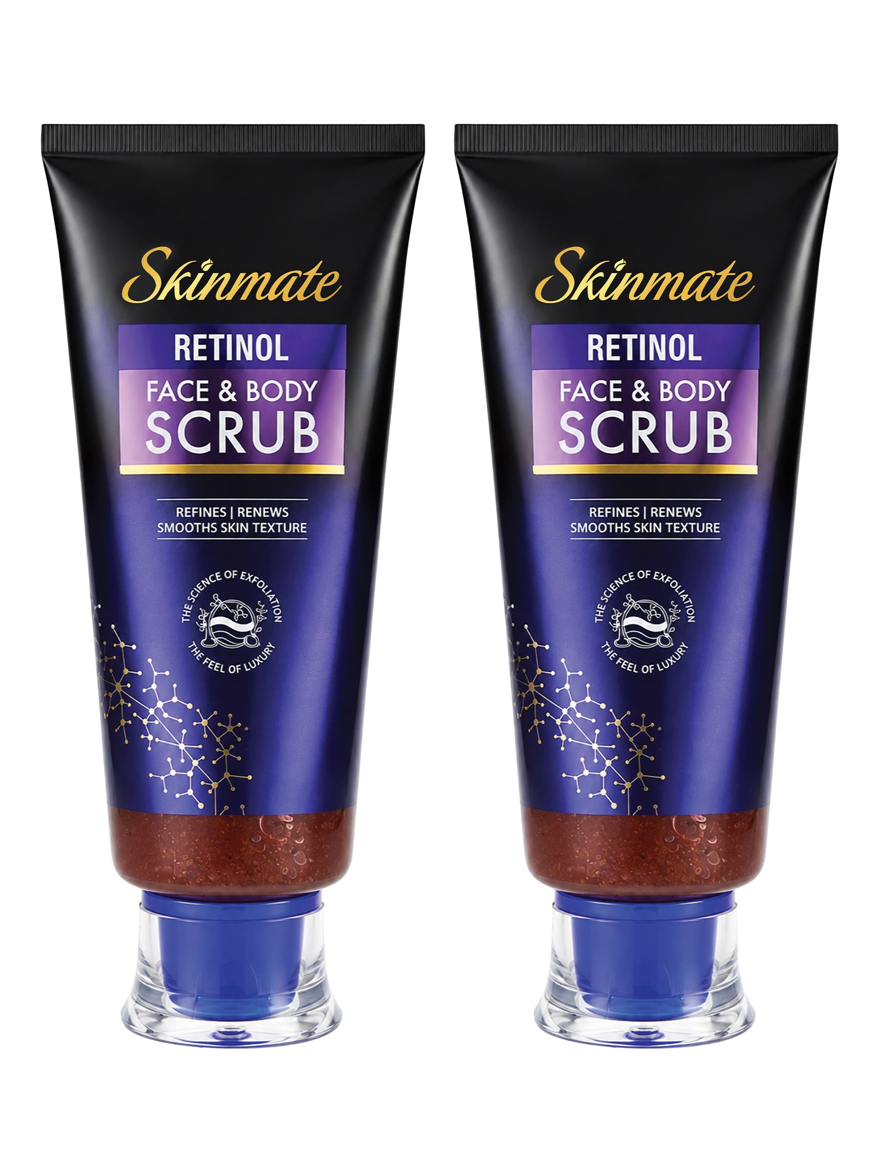 skinmate-retinol-face-body-scrub-exfoliating-body-scrub-with-retinol-facial-body-exfoliator-for-smooth-skin-skin-texture-refining-scrub-200g-pack-of-2